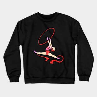 Gymnastic girl with hoop Crewneck Sweatshirt